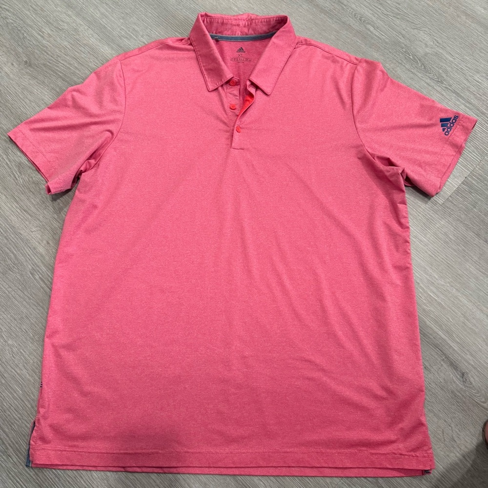 Adidas Men's Vibrant Coral/Red Polo
